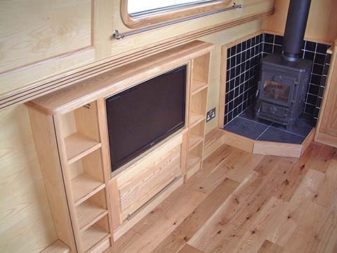 Cabinet making and linings in Ash on this Stenson narrowboats