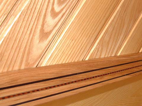 Stenson narrowboat with inlays on gunwale capping to finish off a high quality boat