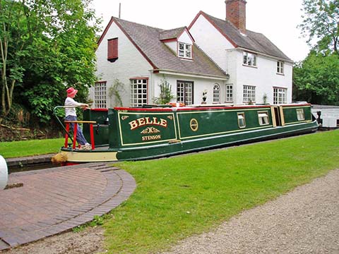 Stenson Narrowboat in a well cared for lock on Trent & Mersey